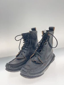 YUKETEN 03006 Lace-up Boots Leather black Size 8.5 - Picture 1 of 4