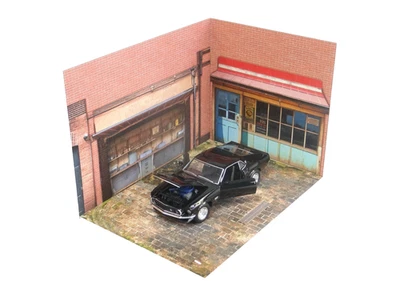 Store and garage scene Scale 1/24 Diorama kit Car models display 1:24 Miniature - Image 1 of 4
