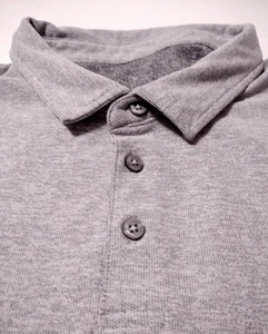 VUORI Men's POLO Style 100% Polyester (XL) Solid Light Gray Short Sleeve Shirt - Picture 1 of 6
