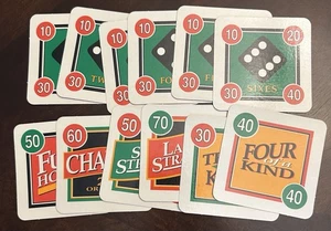 Yahtzee Showdown Replacement Cards For 1991 Board Game Extra Parts Vintage - Picture 1 of 1