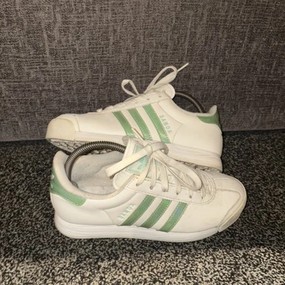 Adidas Samoa UK Size 5 trainers shoes white green casual originals - Image 1 of 4