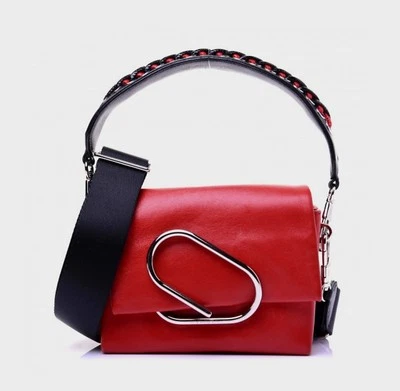 Bolsa de deporte 3.1 Phillip Lim piel de cordero Micro Alix roja AE18-A076PLG | 2018 hallazgo raro Foto 1 de 4