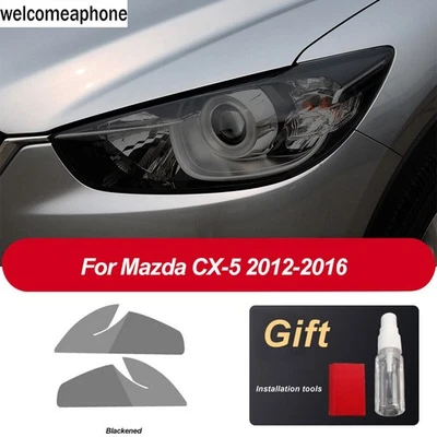 Pre-cut Headlights Smoke Paint Protection Vinyl Tint Wrap Film For Mazda CX-5 - Image 1 of 4