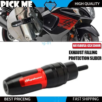 CNC Frame Slider Crash Exhaust Sliders Protector For SUZUKI HAYABUSA GSX1300R - Image 1 of 4
