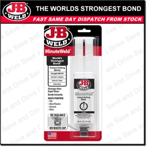 JB Weld MinuteWeld Instant Setting Epoxy Adhesive Super Strong Glue Syringe 5010