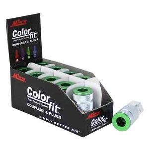 775AC ColorFit Kupplungen, A-Stil grün, 1/4" NPT Buchse, Box von 10 - Bild 1 von 1
