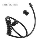 Black Replacement Coil Acoustic Air Tube Earplug For Radio Earpiece Headset