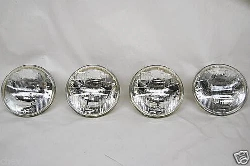 5-3/4" 5.75 Sealed Beam Halogen Glass Hi & Low Headlight Headlamp Bulbs Set 4 - Image 1 of 4