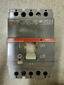 ABB SACE S1 S1N S1N015TL 15A 3P 277/480V Circuit Breaker New - Picture 1 of 4