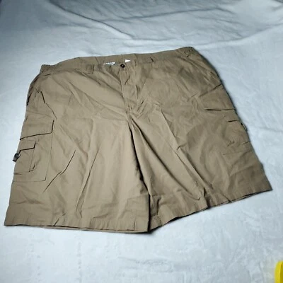 KingSize Cargo Shorts Big Tall Mens Size 52 Tan Beige Chino Khaki Cotton - Image 1 of 4