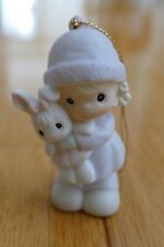 Good Friends are for Always Child Holding Rabbit Figurine