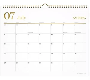 Cambridge Workstyle Medium 15" x 12" Wall Calendar July 2025 to June 2026 - Picture 1 of 4