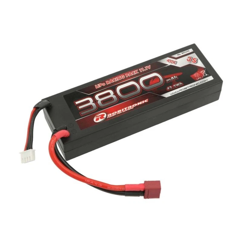 Robitronic LiPo Akku 3800mAh 3S 40C 11,1V mit T-Stecker - R05235 - Bild 1 von 1