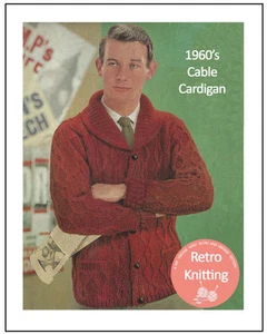 Cardigan uomo anni 60 maglia grossa modello cavo - copia - Foto 1 di 1