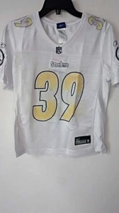 Camiseta para mujer Reebok NFL Steelers Willie Parker blanca coquetear talla M - Imagen 1 de 1