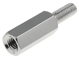 10X 214X17 Distanzmuffe mit Gewinde 17mm Innengew: M3 Außengew: M3 Nickel DREMEC - Picture 1 of 1