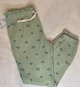 New Girls' Waffle Jogger Pants - Cat & Jack™ Sage Green XL 14 - Picture 1 of 5