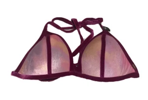 Nuevo Bikini Victorias Secret ROSA Triángulo Push Up Top Baño Terciopelo Grande - Imagen 1 de 3