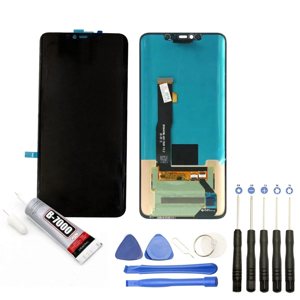 VITRE TACTILE +  ECRAN LCD  POUR HUAWEI MATE 20 PRO 6.39" NOIR + OUTILS + COLLE - Photo 1/1