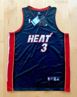 Official NBA Dwayne Wade #3 Miami Heat Authentic Jersey (Size 52) NWT - Image 1 of 4