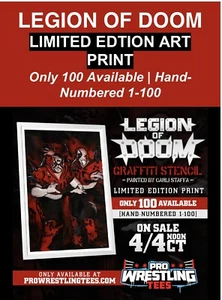 WWF LOD Road Warriors Legion Of Doom Limited Edition Poster Hasbro Wrestling WWE - Picture 1 of 2