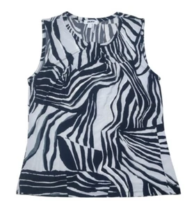 DKNY Women's Zebra Print Polyester Spandex Tank Top, Medium, NWT. - Picture 1 of 9