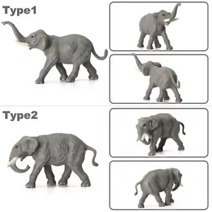 10 piezas Modelo Ferrocarril 1:87 Elefante Bien Pintado PVC Animales Escala HO Elefantes - Imagen 1 de 9