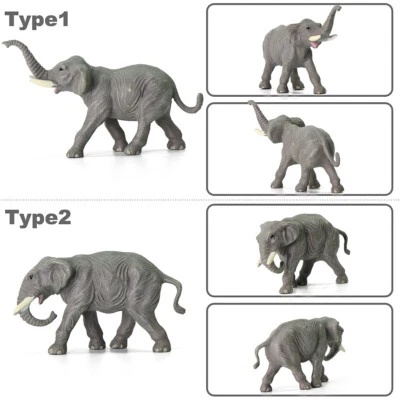 10pcs Model Railway 1:87 Well Painted Elephant PVC Animals HO Scale Elephants - Image 1 of 4