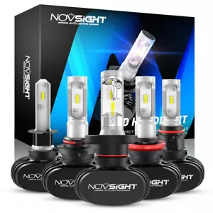 2x NOVSIGHT H4 H11 H8 H9 LED Headlight Conversion Lamp High Bright 8000LM Blubs - Picture 1 of 20