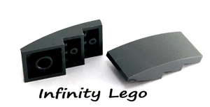 8 LEGO Dark Bluish Grey Brick Wedge Curved 2 x 4 (93606) - 8 Pieces - Imagen 1 de 2