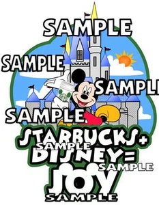 Disney Disneyland Starbucks Mickey Mouse Scrapbook Paper Die Cut Piece - Picture 1 of 1