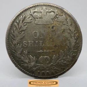 1884 Great Britain Silver One Shilling - #C48250NQ - Picture 1 of 2
