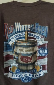 American Brewhouse Red White & Brew T-Shirt - Size M - Picture 1 of 7