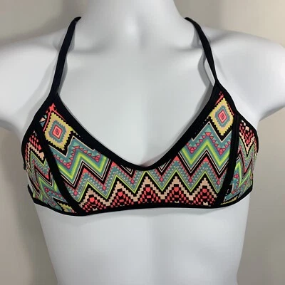 Xhilaration Zig Zag Pattern Multicolor Bikini Swimsuit Top Size Medium - Image 1 of 4