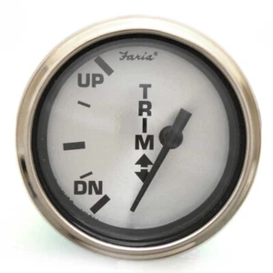 Faria Boat Trim Gauge GP7666A | Spun Silver Honda 2 Inch - Picture 1 of 2