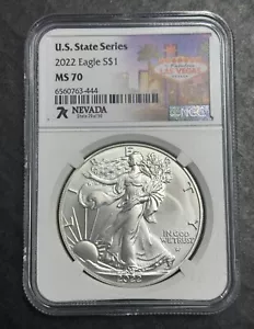 2022 American Silver Eagle - Nevada NGC MS70 US State Series Label Dollar - Picture 1 of 2