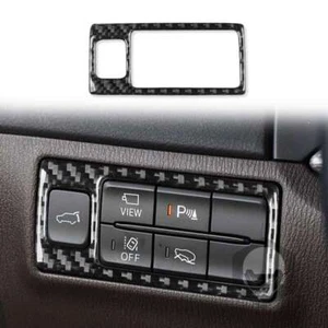 Recorte de cubierta de panel de interruptor de faro de fibra de carbono real para Mazda CX-9 2016-2023 - Imagen 1 de 5