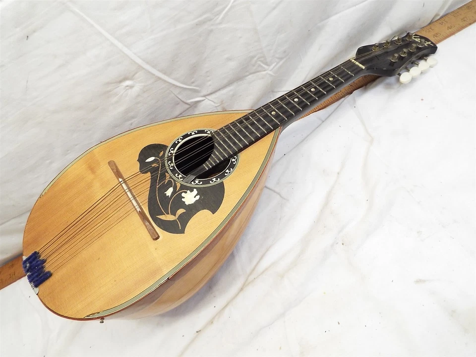 Early Kent Melon Bowl Back Mandolin Ornate Wooden Musical String Instrument Lute - Image 1 of 4