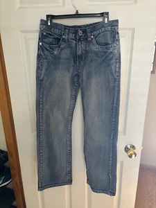 Helix Men’s Bootcut 30x30 100% Cotton Jeans Stain On Leg - Picture 1 of 6