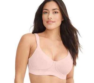 Jockey Cooling Cotton Full Coverage Lined Wirefree Bra-Coral Mist-38B-A631878 - Picture 1 of 2