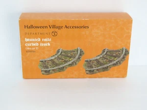Dept 56 Halloween Haunted Rails Curved Track set of 2 NEW - Picture 1 of 4
