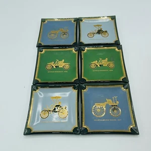 6 posavasos de vidrio vintage automóviles Winston Selders Autocar - Imagen 1 de 9
