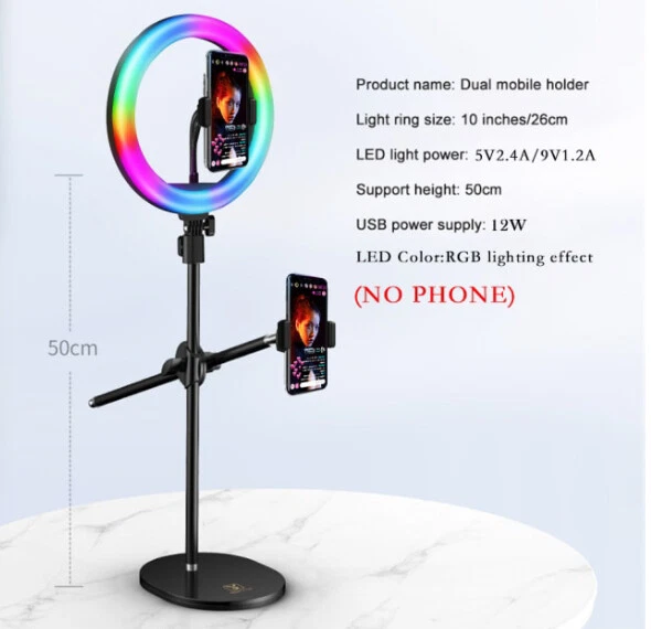 Professional tripod with ring led light - Image 1 of 1