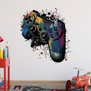 Watercolor Colorful Game Mechanical Wall Stickers for Children Room Kid Boy Home - Picture 1 of 6