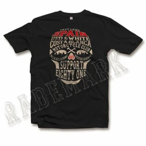 49 Hells Angels Retro Scull Camiseta Soporte 81 tu local rojo y blanco - Imagen 1 de 3