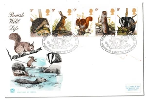 5/10/1977 UK GB FDC - British Wildlife - Wildlife - Norwich Special Postmark - Picture 1 of 2
