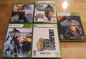 Battle Field Lot For Xbox 360 W/ Gold Edition Bad Company Rated M 17+ EA SPORTS - Picture 1 of 8