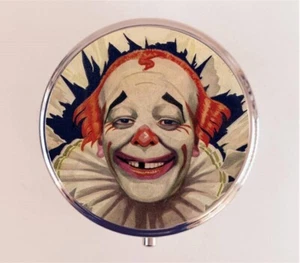 Estuche Pastillero Payaso Retro Pastillero Porta Baratija Arte Circo Vintage - Imagen 1 de 3