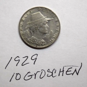 1929 Austria - Republik Oesterreich - 10 Groschen (2 available) - Picture 1 of 2