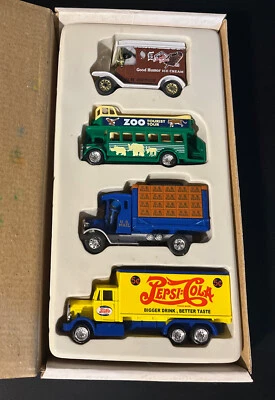 Golden Wheel Set of 4 Dies Cast Trucks Good Humor Pepsi Zoo Mail Truck - Image 1 of 3